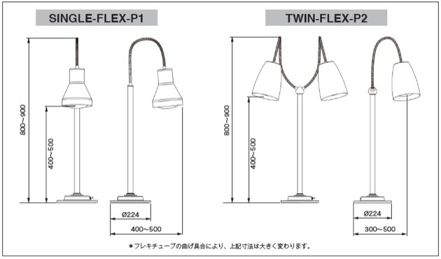 SINGLE-FLEX-P1/TWIN-FLEX-P2 図面